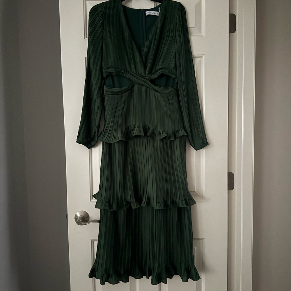 Petal & Pup Dark Green Long Sleeve Dress